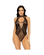LEG AVENUE BODY CON ESCOTE HALTER Y ABERTURA ESPALDA DE ENCAJE TALLA UNICA
