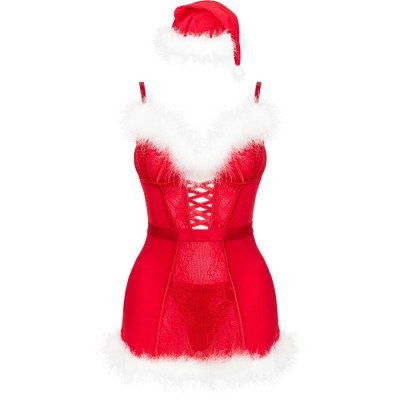 LIVCO CORSETTI FASHION AGETHE LC 90607 CAMISA TANGA GORRO NAVIDENO L XL