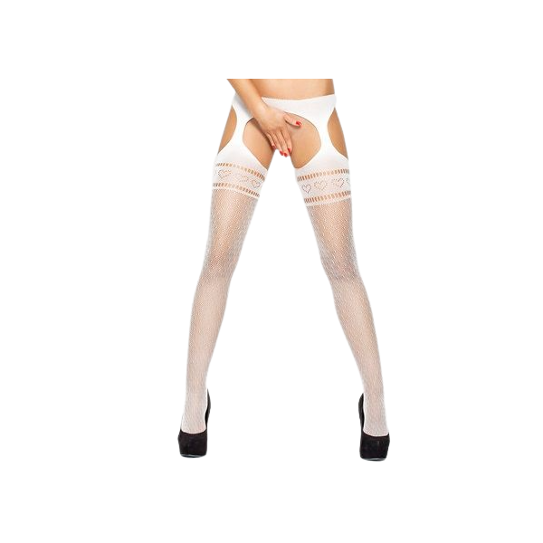 PASSION MEDIAS CON LIGUERO BS002 BLANCO