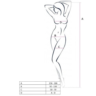 PASSION WOMAN BS047 BODYSTOCKING NEGRO TALLA UNICA