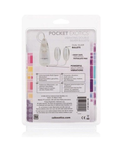 CALEXOTICS BALAS VIBRADORAS PLATEADAS DUO
