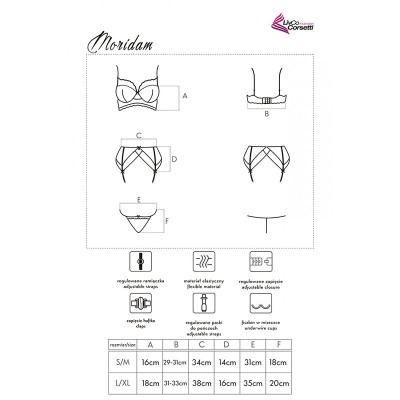 LIVCO CORSETTI FASHION MORIDAM LC 90552 SUJETADOR LIGUERO PANTY NEGRO L XL