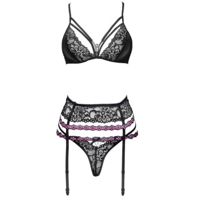 LIVCO CORSETTI FASHION SNEHANA LC 90443 SUJETADOR LIGUERO PANTY NEGRO S M