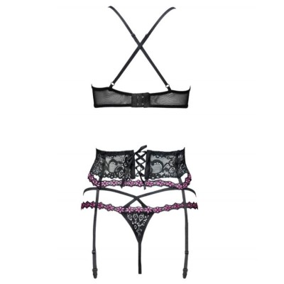 LIVCO CORSETTI FASHION SNEHANA LC 90443 SUJETADOR LIGUERO PANTY NEGRO S M