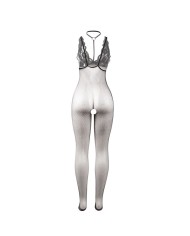 SUBBLIME 951993 BODYSTOCKING CROTCHLESS DE REJILLA TRANSPARENTE NEGRO TALLA UNICA