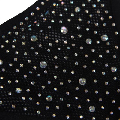 SUBBLIME 952174 BODYSTOCKING DE REJILLA CON GUANTES Y DIAMANTES NEGRO TALLA UNICA