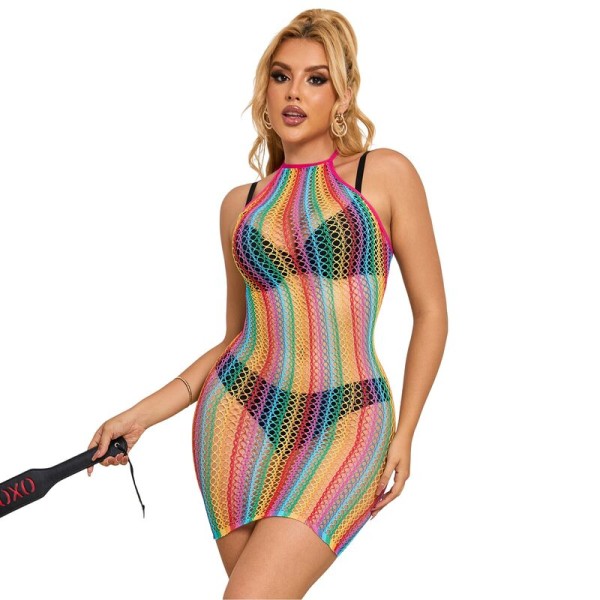 SUBBLIME 952341 VESTIDO DE REJILLA ARCOIRIS TALLA UNICA