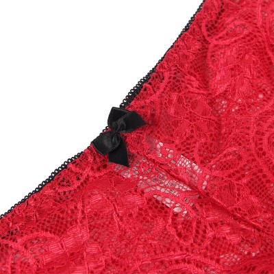 SUBBLIME 953898 SET 3 PIEZAS ENCAJE Y SATEN ROJO S M