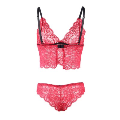 SUBBLIME 953904 SET 3 PIEZAS ENCAJE Y SATEN ROJO L XL