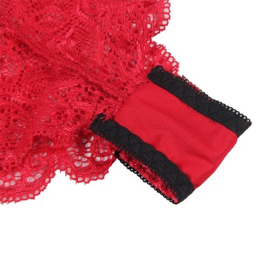 SUBBLIME 953904 SET 3 PIEZAS ENCAJE Y SATEN ROJO L XL