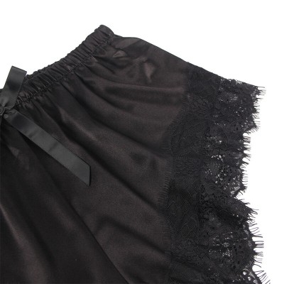 SUBBLIME 953935 PIJAMA SEXY SATEN Y ENCAJE NEGRO S M