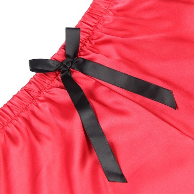 SUBBLIME 953966 PIJAMA SEXY SATEN Y ENCAJE NEGRO ROJO L XL