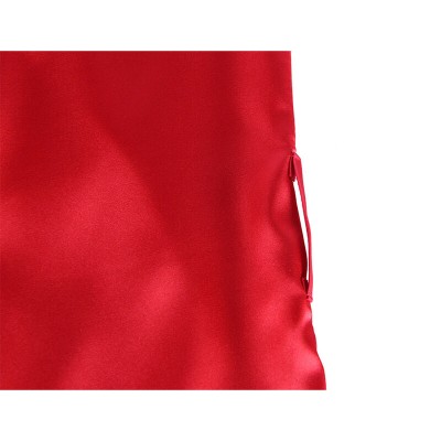 SUBBLIME 954017 CAMISON DE ENCAJE ESPALDA TRANSPARENTE TANGA ROJO NEGRO S M