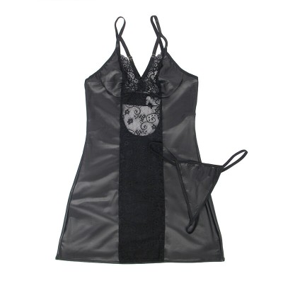 SUBBLIME 954178 VESTIDO TANGA CUERO NEGRO L XL