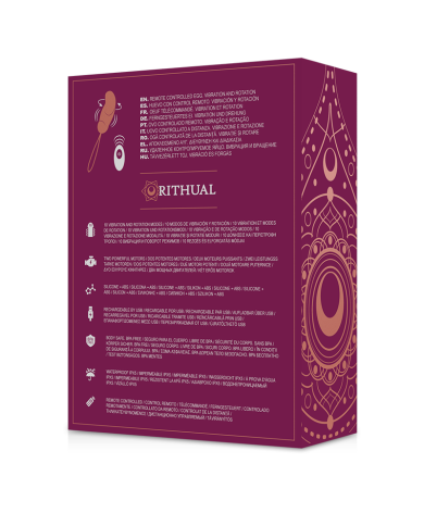 RITHUAL ESHA HUEVO CONTROL REMOTO SISTEMA ROTACION VIBRACION RITHUAL ESHA HUEVO CONTROL REMOTO SISTEMA ROTACION VIBRACION