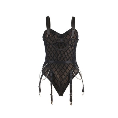 SUBBLIME 954260 BODY CON CADENAS LIGUEROS NEGRO S M