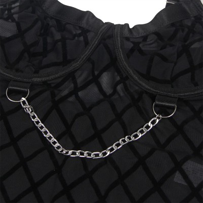 SUBBLIME 954260 BODY CON CADENAS LIGUEROS NEGRO S M