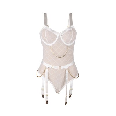 SUBBLIME 954284 BODY CON CADENAS LIGUEROS BLANCO S M