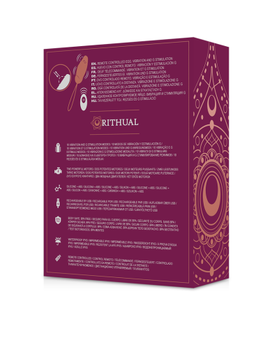 RITHUAL PRIYA HUEVO CONTROL REMOTO G SPOT VIBRACION RITHUAL PRIYA HUEVO CONTROL REMOTO G SPOT VIBRACION