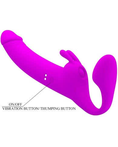 PRETTY LOVE ZANINI DILDO STRAP ON SIN ARNES 10 VIBRACIONES MORADO PRETTY LOVE ZANINI DILDO STRAP ON SIN ARNES 10 VIBRACIONES MORADO