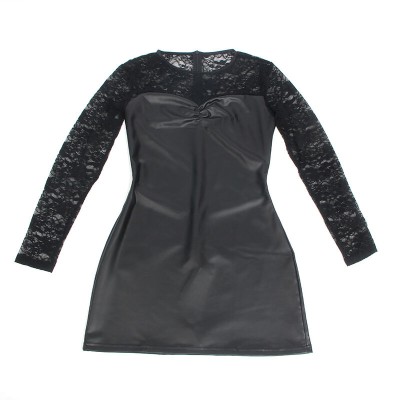 SUBBLIME 955595 VESTIDO DE MANGA LARGA CON ENCAJE NEGRO S M