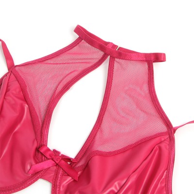 SUBBLIME 957605 CONJUNTO SUJETADOR Y FALDA DE CUERO ROJO S M