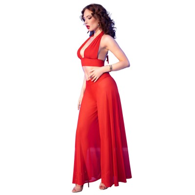 CHILIROSE CR 4857 SET TOP Y PANTALONES ROJO TALLA S