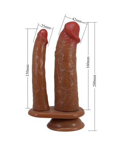 PRETTY LOVE GORAN DOBLE DILDO REALISTICO NATURAL MULATO PRETTY LOVE GORAN DOBLE DILDO REALISTICO NATURAL MULATO