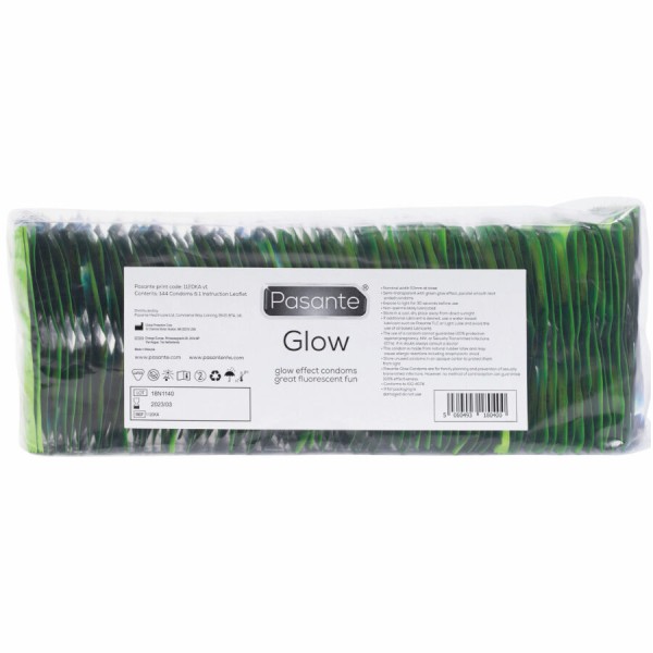 PASANTE GLOW PRESERVATIVOS BOLSA 144 UNIDADES