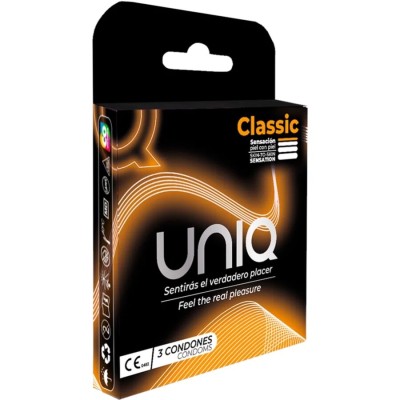 UNIQ CLASSIC PRESERVATIVOS SIN LATEX 3 UNIDADES