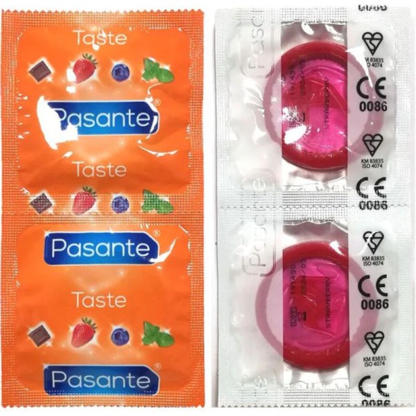 PASANTE PRESERVATIVO SABOR FRESA BOLSA 144 UNIDADES