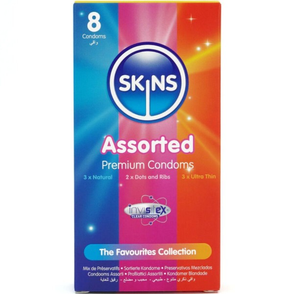 SKINS SURTIDO PRESERVATIVOS PREMIUM PACK 8