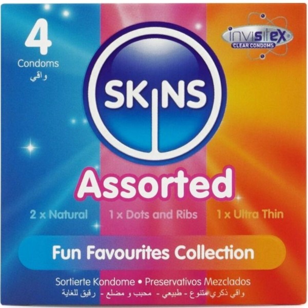 SKINS SURTIDO PRESERVATIVOS PREMIUM PACK 4