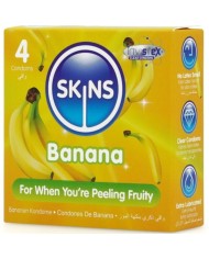 SKINS PRESERVATIVOS PREMIUM SABOR PLATANO PACK 4