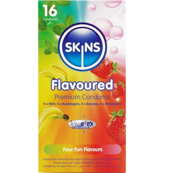 SKINS MULTI SABORES PRESERVATIVOS PREMIUM PACK 16