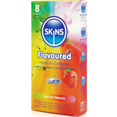 SKINS MULTI SABORES PRESERVATIVOS PREMIUM PACK 8
