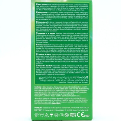 SKINS PRESERVATIVOS PREMIUM SABOR MENTA PACK 8