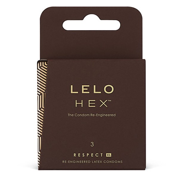 LELO HEX CONDOMS RESPECT XL 3 PACK
