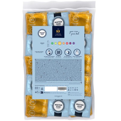 MISTER SIZE PRESERVATIVOS TALLA M 53 MM 100 UNIDADES