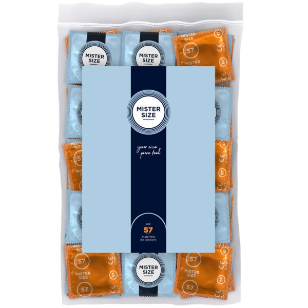 MISTER SIZE PRESERVATIVOS TALLA L 57 MM 100 UNIDADES