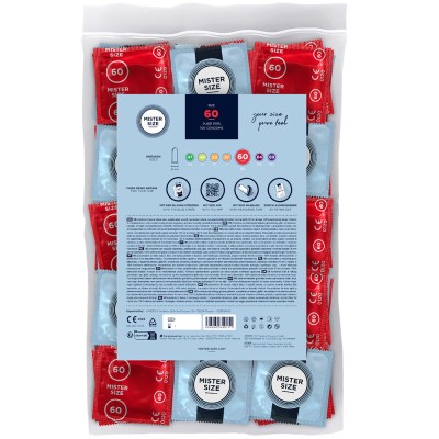 MISTER SIZE PRESERVATIVOS TALLA XL 60 MM 100 UNIDADES