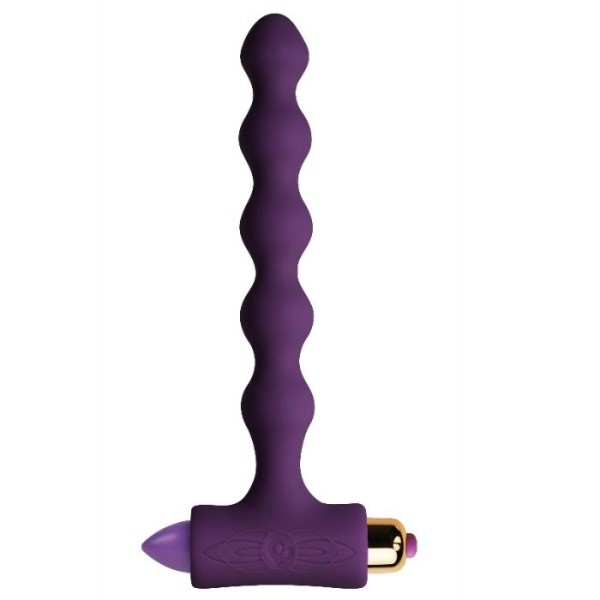 ROCKS OFF PLUG ANAL CON VIBRACION Y ONDULACIONES PETITE SENSATIONS PEARLS
