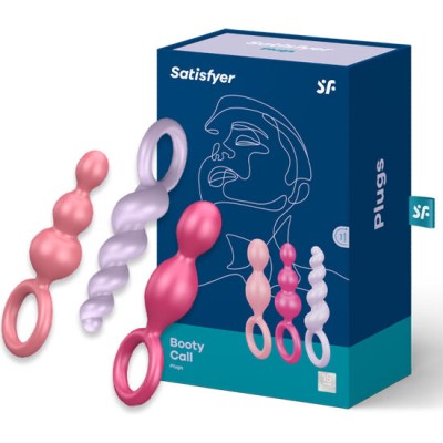 SATISFYER ANAL PLUGS SET 3 PCS TRICOLOR