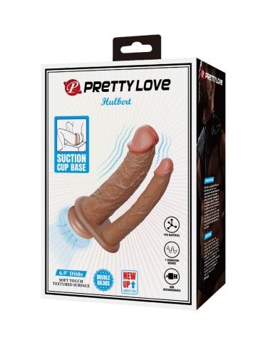 PRETTY LOVE HULBERT DOBLE DILDO REALISTICO CON VIBRACION MULATO PRETTY LOVE HULBERT DOBLE DILDO REALISTICO CON VIBRACION MULATO