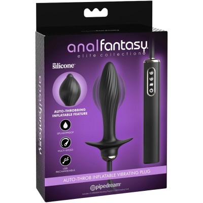 ANAL FANTASY ELITE COLLECTION AUTO THROB PLUG ANAL INFLABLE VIBRADOR DE SILICONA