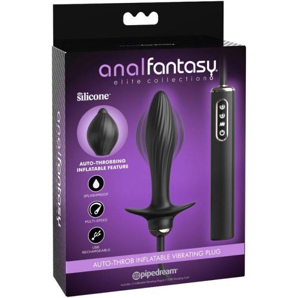 ANAL FANTASY ELITE COLLECTION AUTO THROB PLUG ANAL INFLABLE VIBRADOR DE SILICONA
