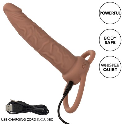 CALEXOTICS PERFORMANCE MAXX DOBLE PENETRADOR RECARGABLE PIEL MORENO