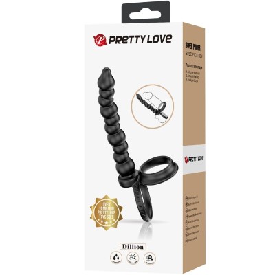 PRETTY LOVE DILLION ANILLO PENE PARA DOBLE PENETRACION NEGRO