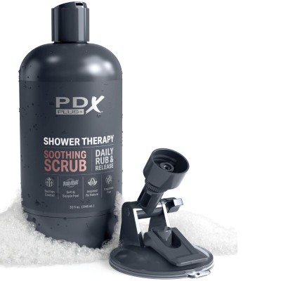 PDX PLUS MASTURBADOR STROKER DISENO DISCRETO DE BOTE CHAMPU SOOTHING SCRUB CARAMELO