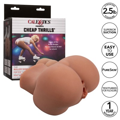 CALEXOTICS THE ROLLER BABE DOBLE MASTURBADOR REALISTICO NATURAL